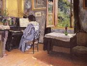 Felix Vallotton Woman at the Piano oil painting artist